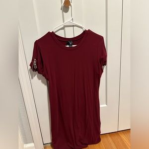 Size medium, Windsor tshirt dress with zipper sleeves